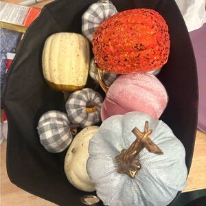 Decorative Fabric Pumpkins Set